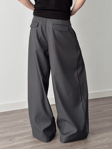 A-Shape Wide-Leg Pleated Pants with 3D Crease Design, Loose and Flowy Ground-Length Summer Casual Trousers for Men