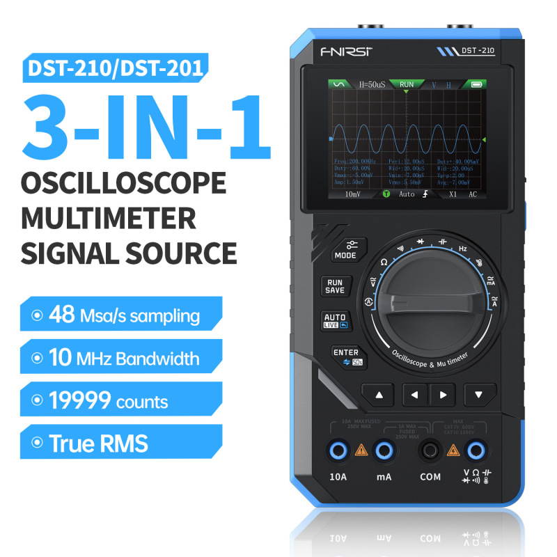 FNIRSI DST210 スリーインワン 4 1/2 デジタルマルチメータ 10M 帯域幅オシロスコープ信号発生器|undefined