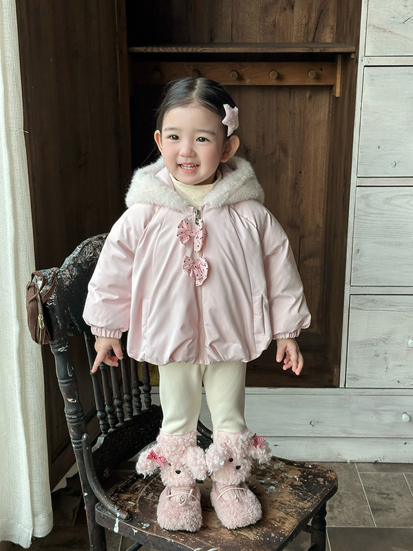 儿童羽绒服2025冬季新款女童羽绒服新国标90白鸭绒宝宝连帽童外套|undefined
