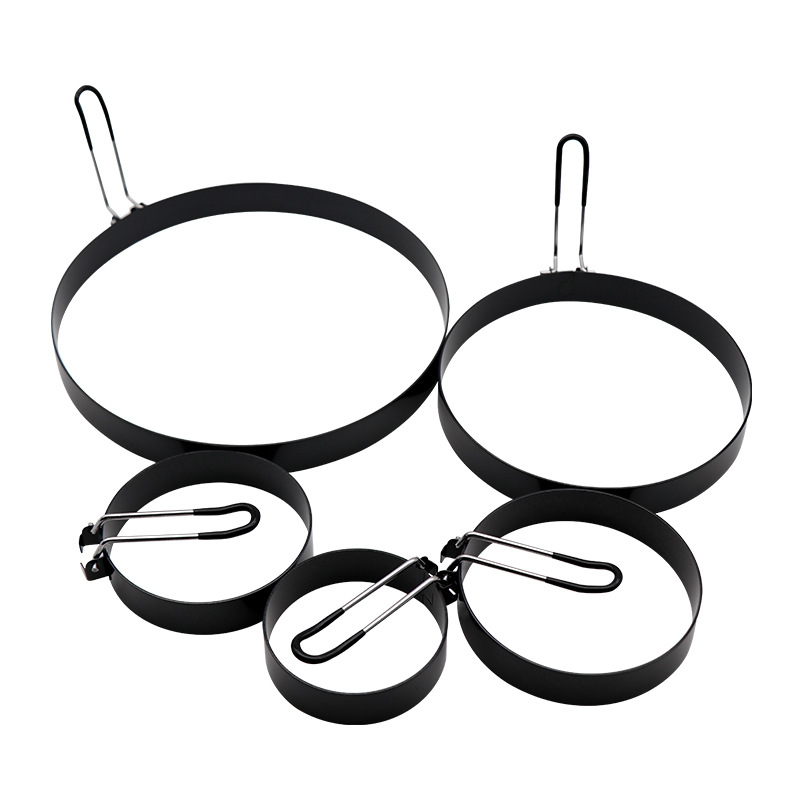 Cross-border 430 de acero inoxidable tortilla anti-escaldadura mango de silicona anillo de tortilla engrosada antiadherente ronda tortilla molde hogar