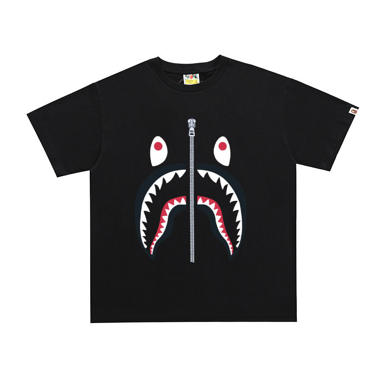 国境を越えた貿易トレンディなブランド半袖メンズレタープリントアメリカンストリートルーズカップルカジュアルTシャツ半袖シャツ|undefined