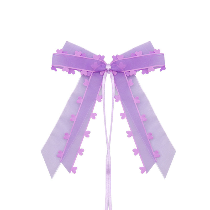 Día de San Valentín regalo amor cinta arco boda coche espejo retrovisor decoración en forma de corazón cinta arco