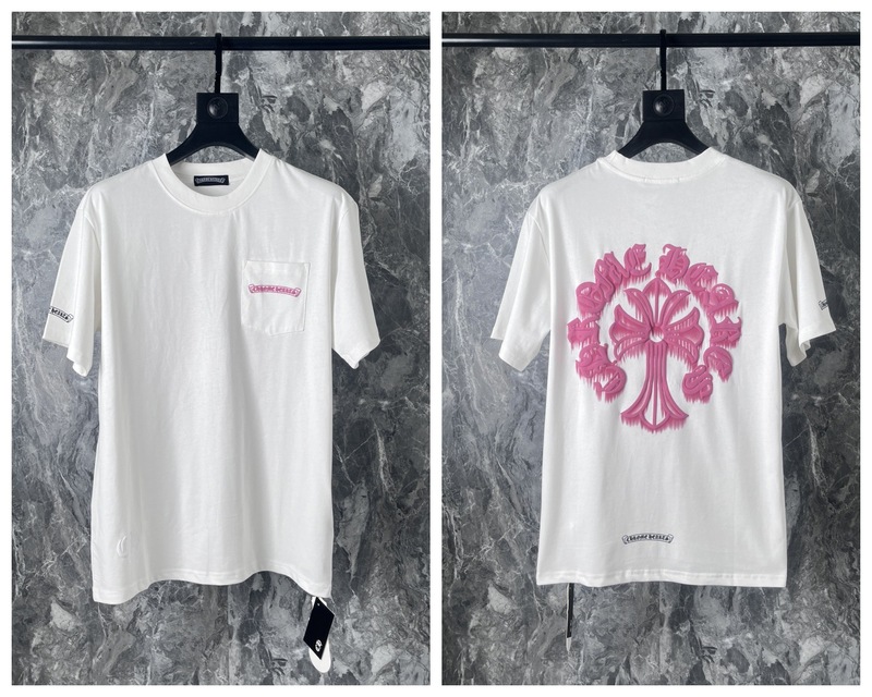 24クロスボーダートレンディブランドCh Crow*Horseshoe SanskritラウンドネックTシャツ半袖万能男女Tシャツスポット卸売|undefined
