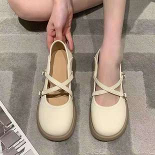 Retro Fairy Style Women's Shoes with Skirts Summer 2025 New Spring Small Leather Shoes Gentle Mary Jane Shoes Leather Shoes
