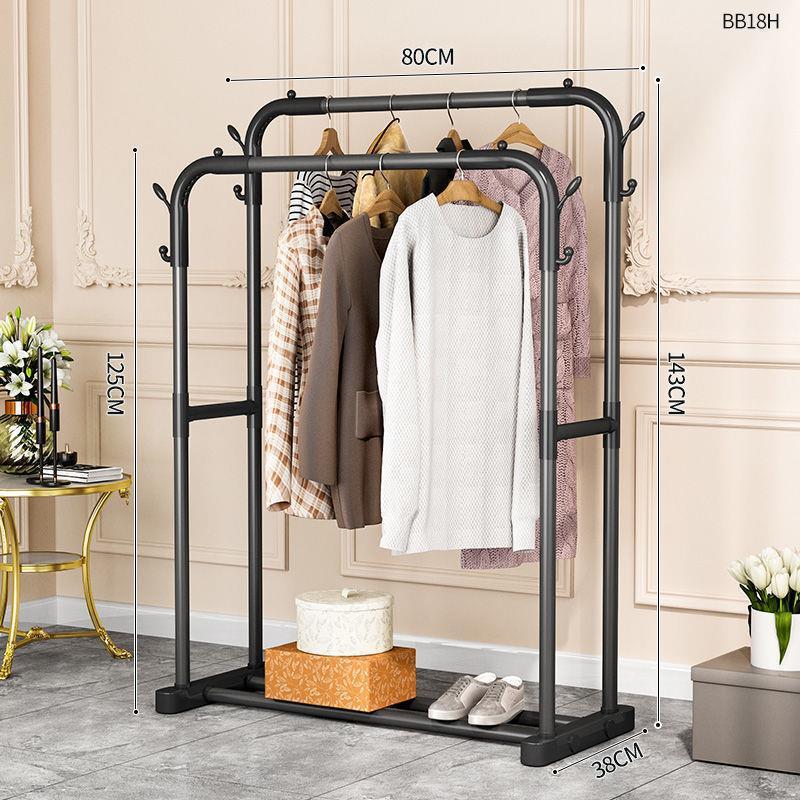 80CM-[블랙 더블폴] 업그레이드된 후크 4개-