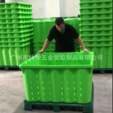 大号加厚卡板箱 重量轻容量大周转箱 快递公司运输卡板箱