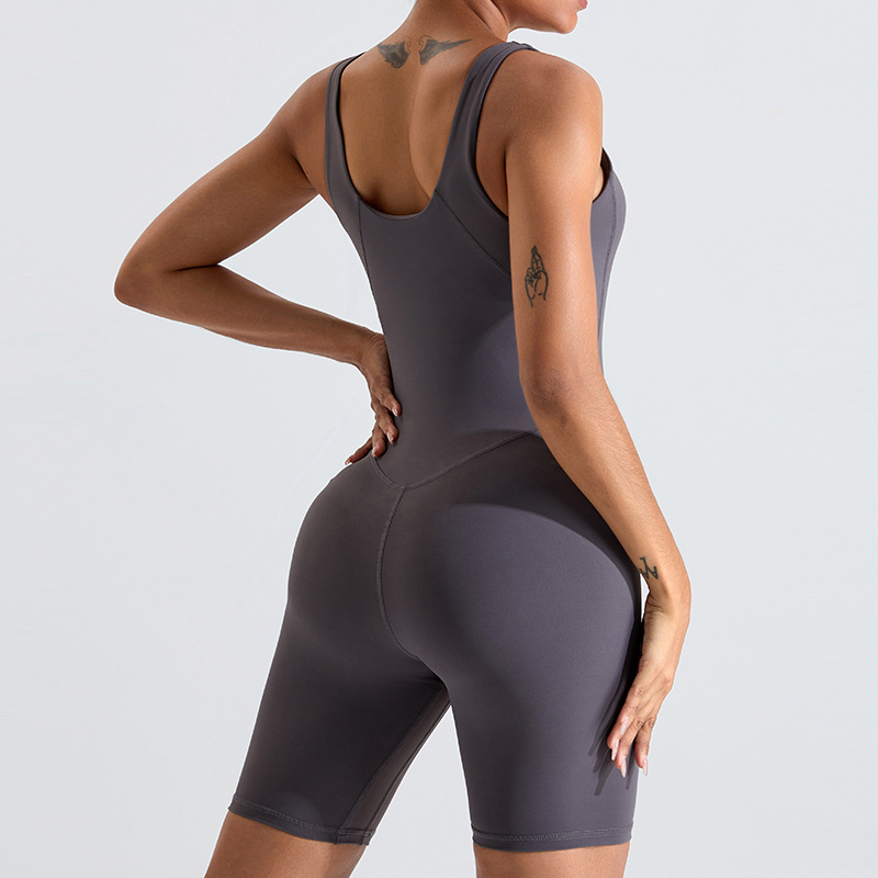 Liquidación, sin devoluciones ni cambios, body de una pieza para mujer, ropa de yoga con efecto piel desnuda y realce de glúteos, pantalones cortos de yoga, ropa deportiva de una pieza para exteriores.