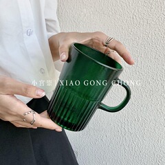 祖母緑の中古風グラス小衆ins風コーヒーカップ飲料カップジュースカップマグカップ冷たい飲料カップ