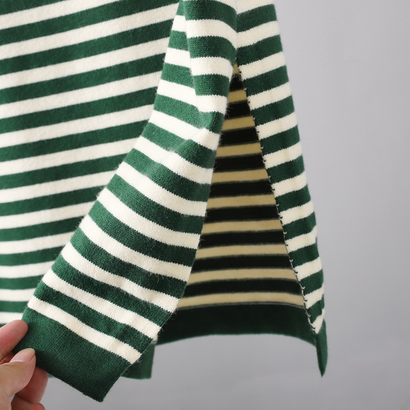 Autumn Winter Striped Slimming Long Sweater Shawl Western Sweater Women Dress 16 Autumn Winter Striped Slimming Long Sweater Shawl Western Sweater Women Dress