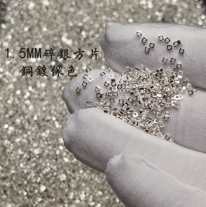 Square spacer 18k pure copper electroplated color preserving real gold diy hand string accessories broken silver loose beads non-fading patch