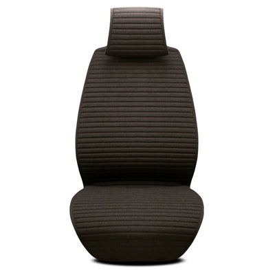Summer New Car Seat Cushion, Tie-Free Linen Single-Piece, Suitable for All Seasons, with Backrest, Non-Slip, Fully Breathable and Sweat-Absorbent (Universal seat cover) - brown-standard-edition-ds-d-07-universal-seat-cover-single-seatset