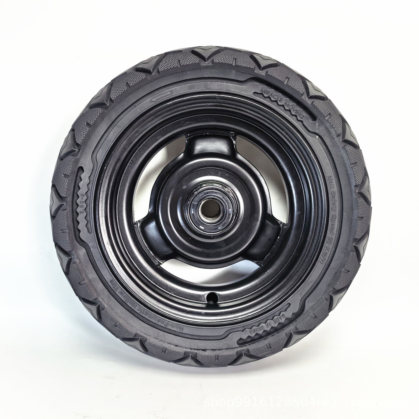 3.50-6 hollow solid tire, complete wheel assembly for the Flying Pigeon Phoenix leisure four-wheeled electric vehicle, including front and rear explosion-proof wheels
