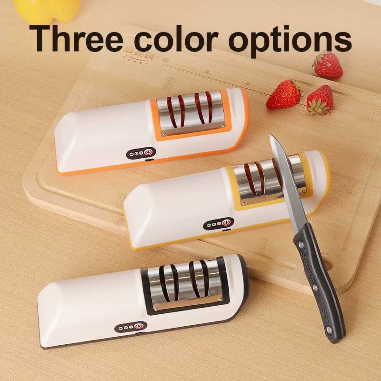 Cross-border new multi-functional electric knife sharpener household kitchen whetstone fully automatic rechargeable small knife sharpener