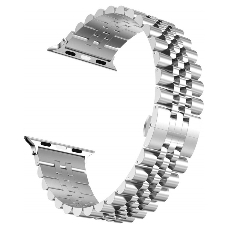 For Apple watch Apple watch 6/SE/5/4 five bead metal stainless steel adjustable strap For Apple watch Apple watch 6/SE/5/4 five bead metal stainless steel adjustable strap