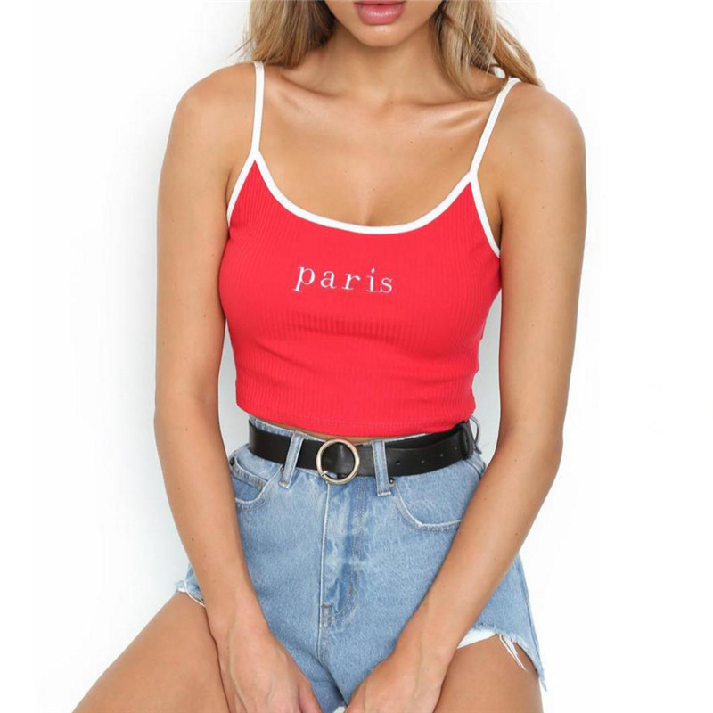 Letter Embroidered Crop Top 5