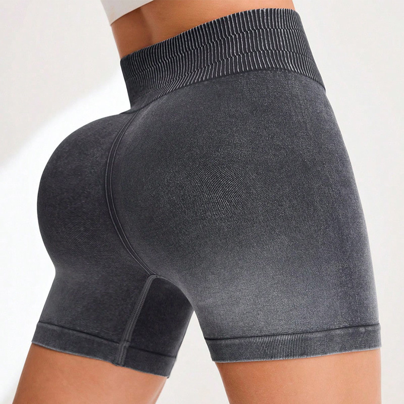 ハイウエスト桃尻リフトアップランニングフィットネス女性用ショートパンツ、タイトフィット、お腹シェイプ、ウエスト見せ、ヨガ、脚長効果|undefined