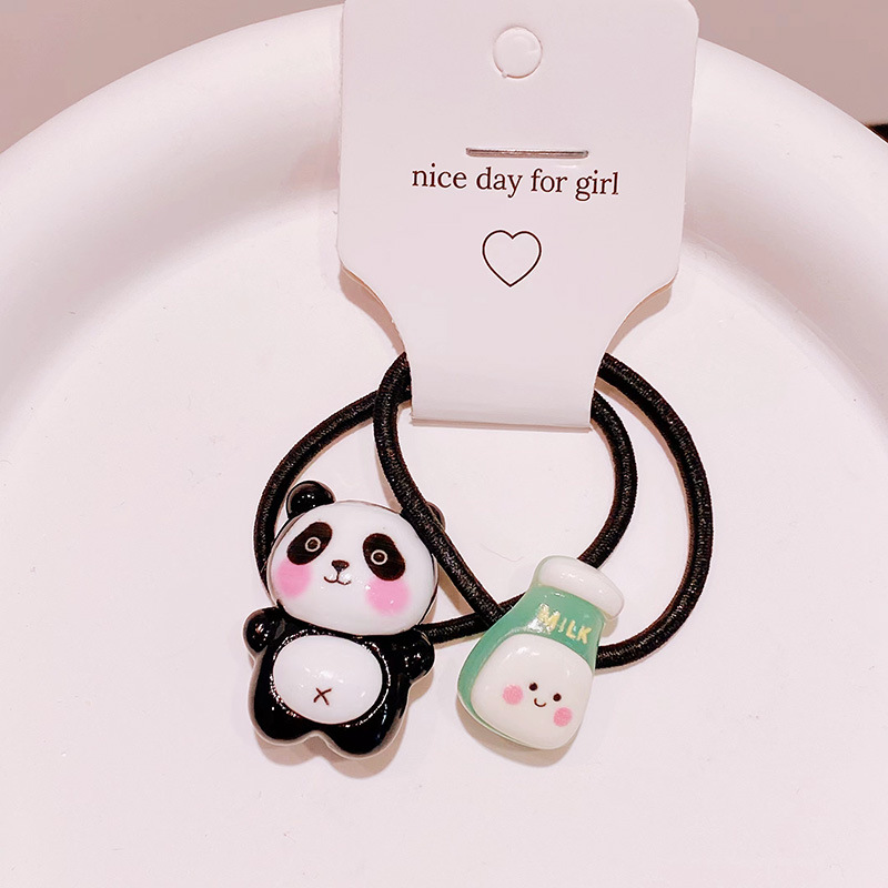 Ig Style Cute Panda Plastic Cloth Resin Hair Clip Hair Tie Hair Claws display picture 2