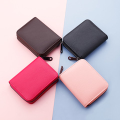 20 Card Slot Card Holder for Women, Exquisite and High-End Ladies' Thick Card Holder with Multiple Card Slots for Men, Zipper Card Holder for Students