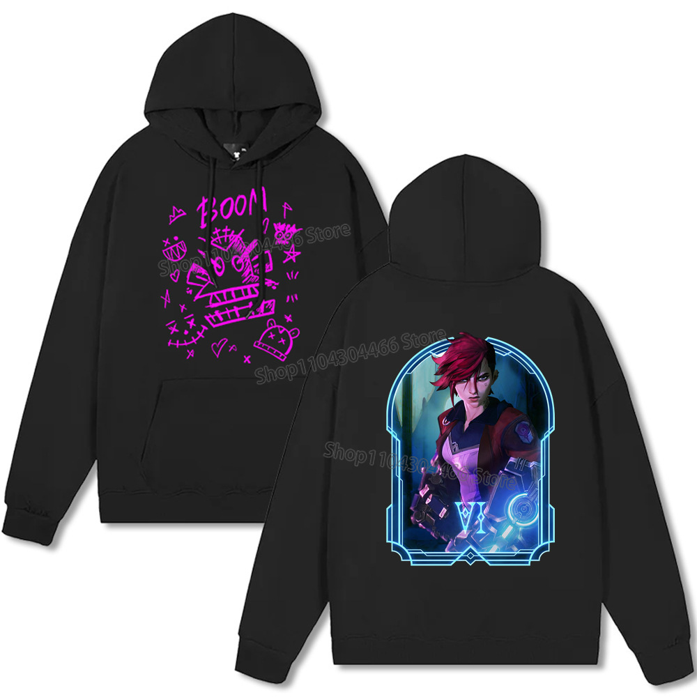Arcane Hoodie Y2k Clothes Jinx Arcane Pullover for Men/women