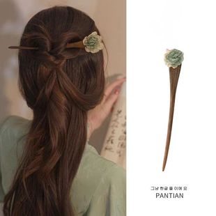 Китайская шпилька, расширенная заколка для волос, ханьфу, аксессуар для волос, в цветочек, китайский стиль, изысканный стиль