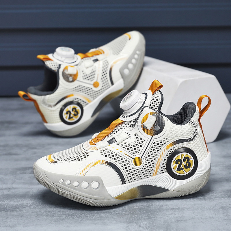 Zapatos para niños, zapatos de baloncesto, estilo de verano 2025, nuevos zapatos deportivos transpirables para niños, zapatos ligeros para niños grandes