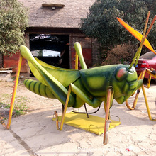 动物昆虫模型会动蝗虫蚂蚱标本大型电机恐龙户外模型厂家直销