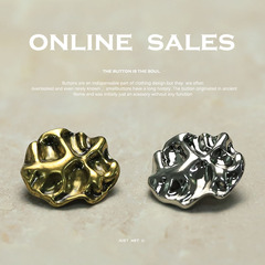 【藝森】荷葉金屬紐扣小香復古風扣子粗花呢外套雙面尼大衣西裝扣