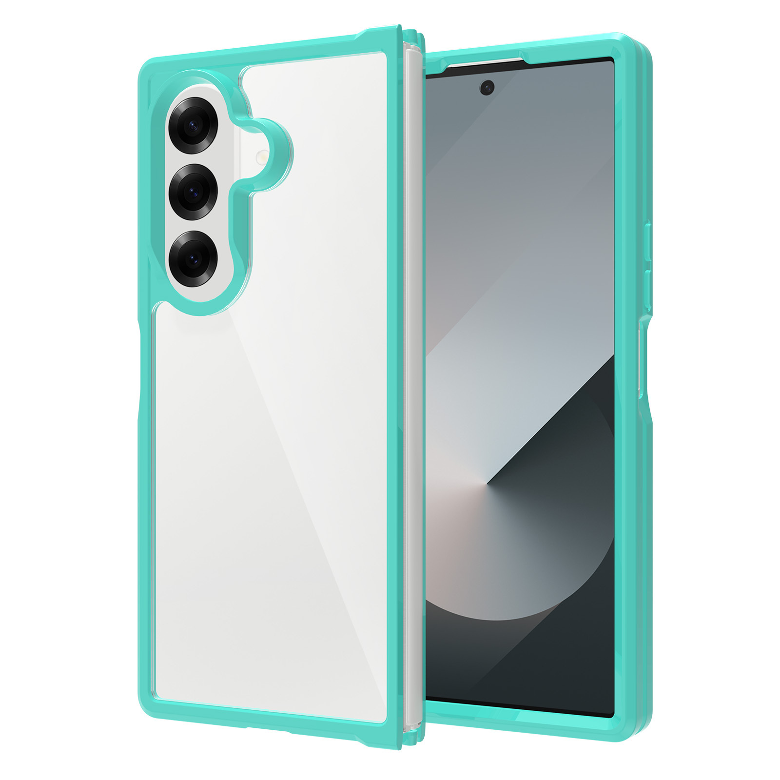 Aplicación transfronteriza Samsung izquierda y derecha plegable Z Fold7 funda protectora transparente 2.0 fábrica de fundas para teléfonos móviles antiarañazos de una pieza