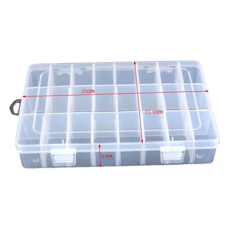 Rejilla de fábrica transparente caja de plástico PP clasificación desmontable caja de moldeo por inyección caja de piezas componentes caja de almacenamiento de embalaje al por mayor