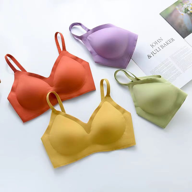 Shangpin small shoulder strap wireless candy color sports seamless women's bra TikTok Tmall Taobao underwear factory direct supply