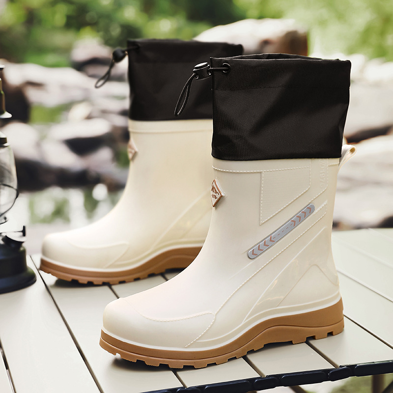 Botas de Lluvia de Caña Media para Hombre de PVC, Impermeables para Pesca