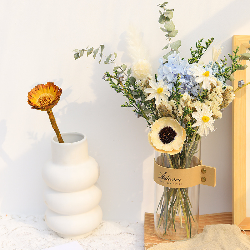 高端干花花束真花永生花客厅摆件茶几玄关卧室轻奢装饰简约|undefined