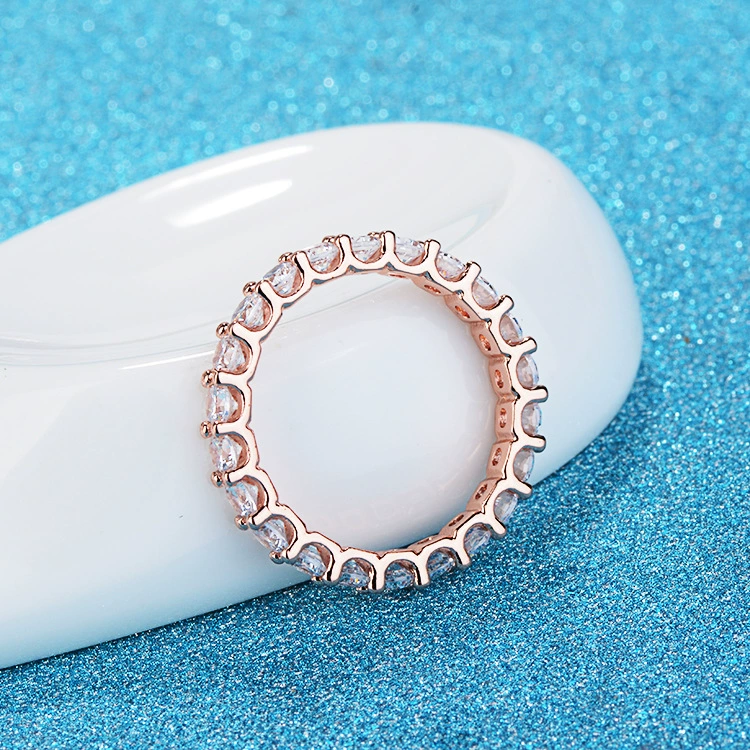 Zirconium, fashionable ring with stone, universal wedding ring, jewelry, wish, diamond encrusted, simple and elegant design, wholesale