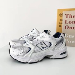 莆田ハイバージョン nb530 ダッドシューズ男性と女性のための純粋なオリジナルメッシュ夏のカップルスポーツ通気性カジュアルホワイトシルバー