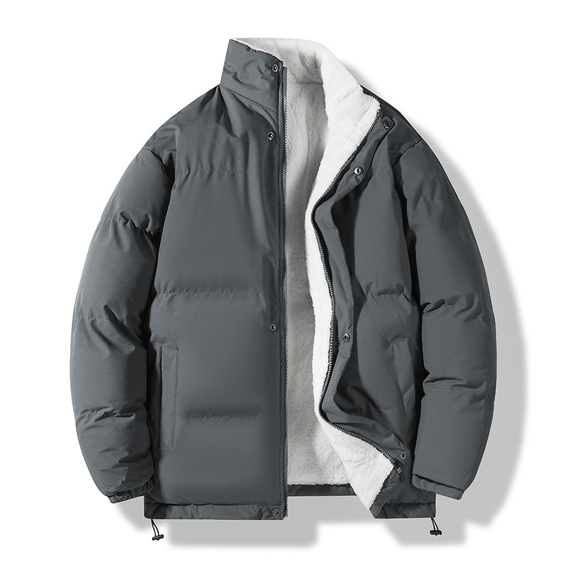 Invierno cordero ropa de pan nuevo hombre suelto grueso chaqueta grande pareja de algodón cálido de lana al por mayor