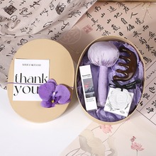 商务礼品套装椭圆形伴手礼盒牛皮纸甜品烘焙包装盒创意礼品盒子