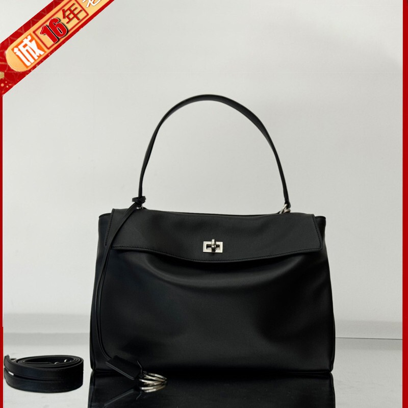 Bajia Rodeo European and American Style Leather Shoulder Bag, Large Capacity, Fashionable and Versatile Women's Bag, Brand Handbags
