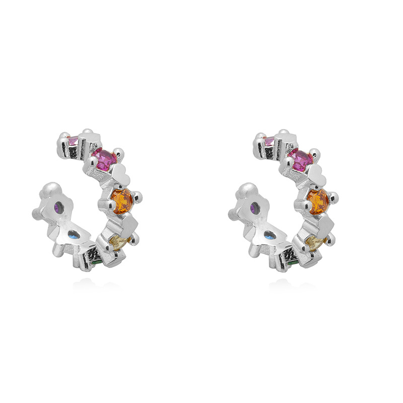 3g Weight Copper Ear Needle Material Zircon Inlay Material Ear Studs Classification 1 Pair Quantity Holiday, Daily Occasion Copper Material Solid Color Pattern Women's Gender Inlay Design Simple Style, Classic Style Style 1 Pair Simple Style Classic Style Solid Color Inlay Copper Zircon Ear Studs 6