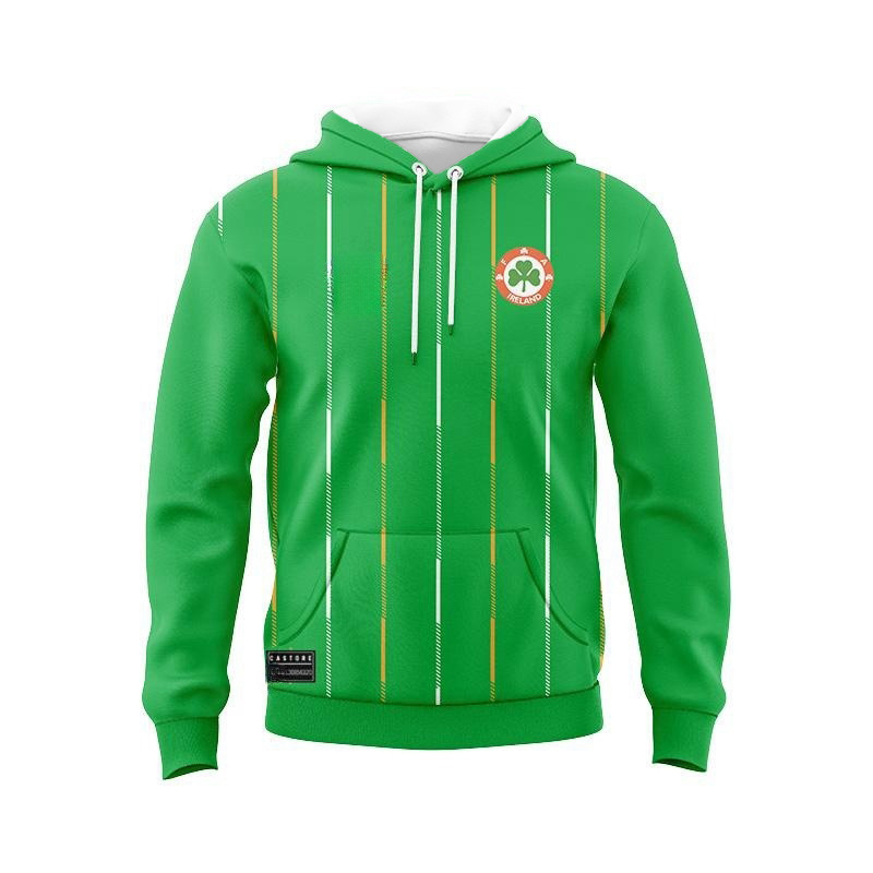 2025 New 3D Digital Printing St. Patrick's Day Irish Clover Hooded Pullover Men's and Women's Sweatshirts