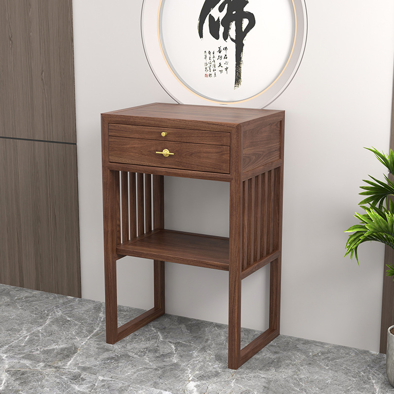 Wholesale Altar Table Modern Incense Table Buddha Table Light Luxury Small Buddhist Shrine All Solid Wood Offering Table Buddha Table Home Black