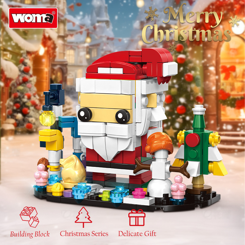 ウォーマー積み木クリスマスプレゼントサンタクロースクリスマスツリー男女の子益知能組み合わせ子供玩具クロスボーダー|undefined