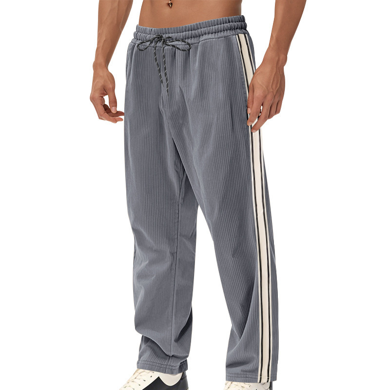 Nuevo transfronterizo nuevo otoño y invierno para hombres nuevos pantalones deportivos estadounidenses simples y casuales sueltos de velcro