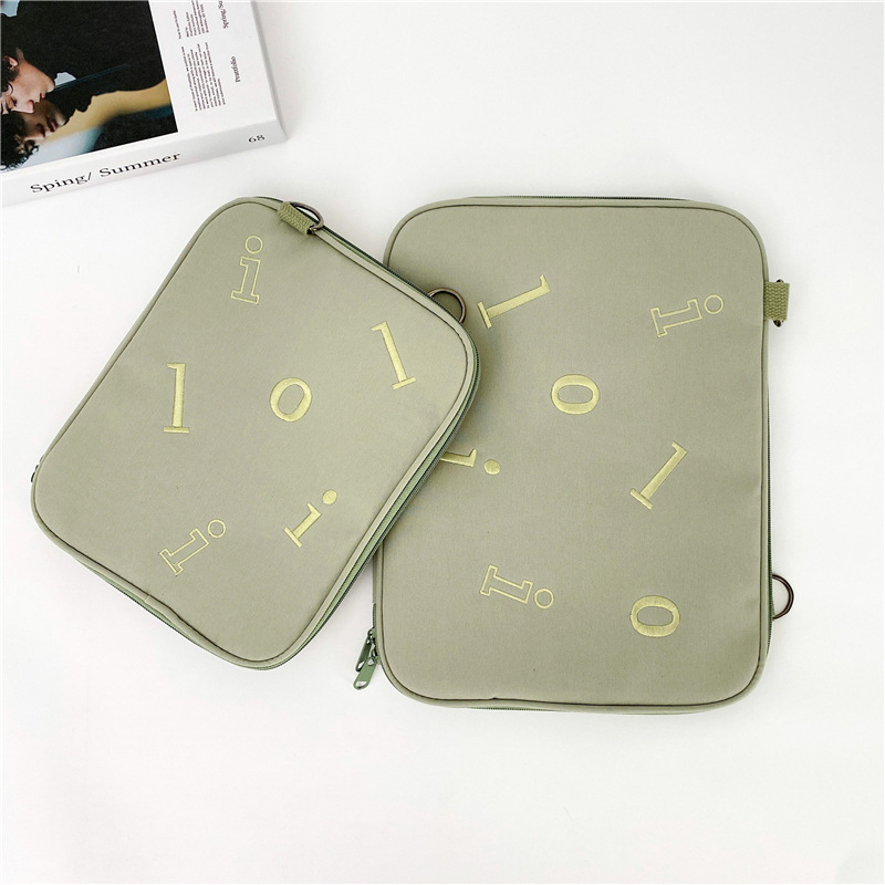 Korean ins-style letter print tablet bag 11inch 13.3inch inner sleeve portable crossbody storage bag