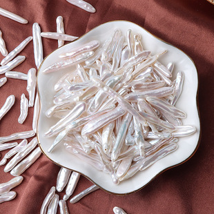 A price toothpick loose bead particles Baroque long strip natural freshwater pearl special-shaped diy material non-nuclear