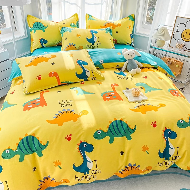 Cubierta de edredón de algodón para niños de una sola pieza 120x150x200cm Niños de jardín de infantes Coche de algodón funda de edredón para un solo niño