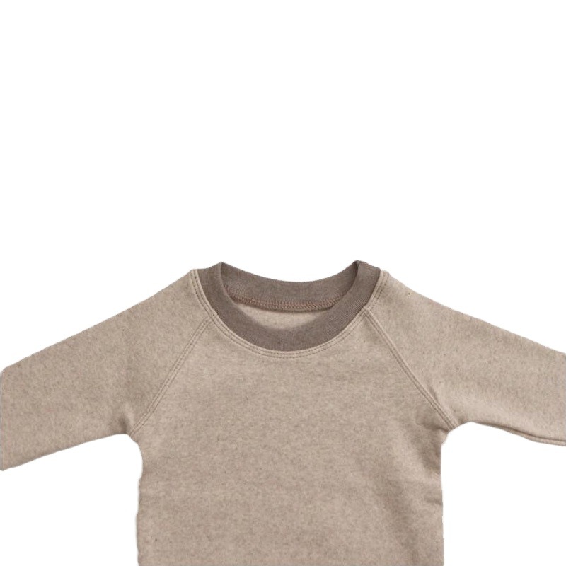 Ropa de estilo coreano para niños ropa para el hogar de los niños primavera y otoño tocar fondo bebé cepillado superior pantalones engrosados traje de pijama para niños