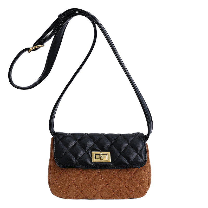 Bolso de mujer 2025 nuevo estilo Xiaoxiao Ling color contraste mochila de textura de lujo ligero de alto nivel bolso de hombro pequeño