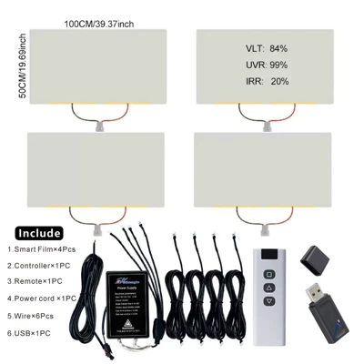 Car Window Glass Film, Remote – Automotive Film - white-white-4pcs-voice-remote-control-version