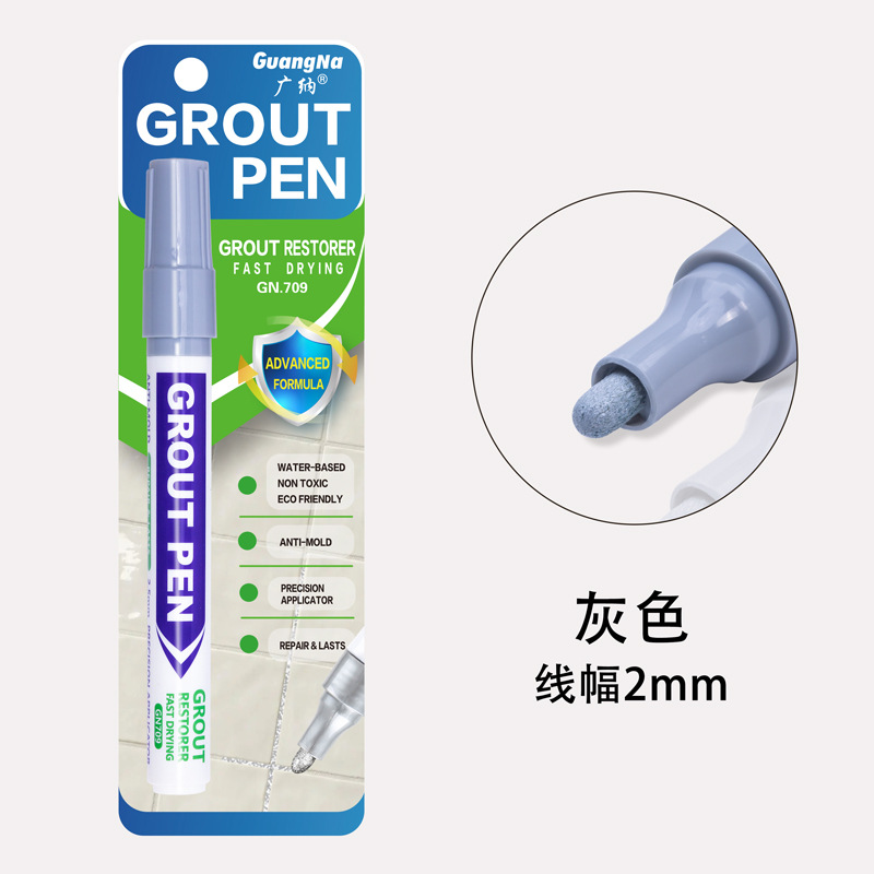 Guangna GN709 azulejos de suelo de belleza de costura de lápiz de reparación de azulejos a prueba de agua a prueba de moho de línea de lápiz de secado rápido 8 colores opcionales
