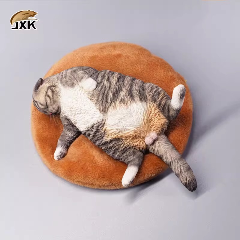 JXK 1/6 슬리피 고양이 모델 귀여운 치유 부서 귀여운 애완 동물 고양이 손으로 만든 주변 창조적 인 자동차 장식품